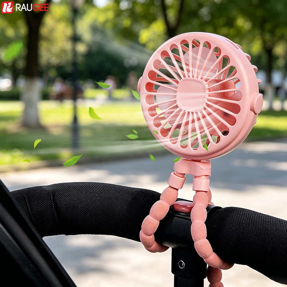 Oscillating Fan Clip - Baby Stroller Fan Mini Portable Fan