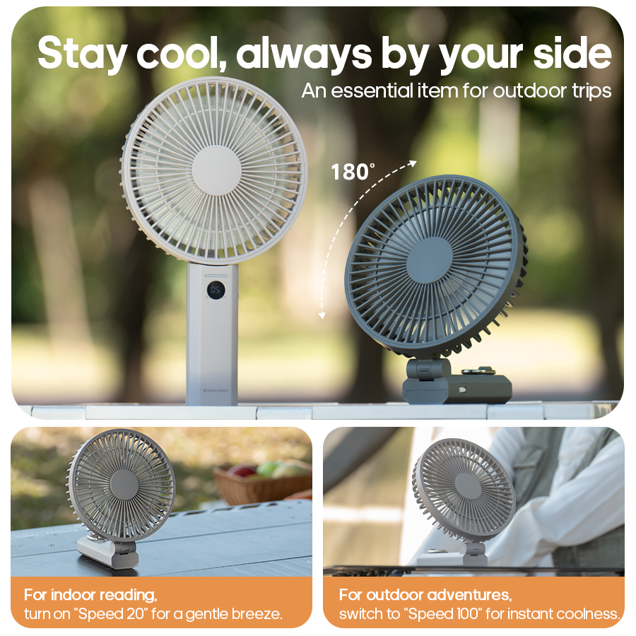New Portable Folding Handheld  - Oscillating Fan Clip บทวิจารณ์และราคา