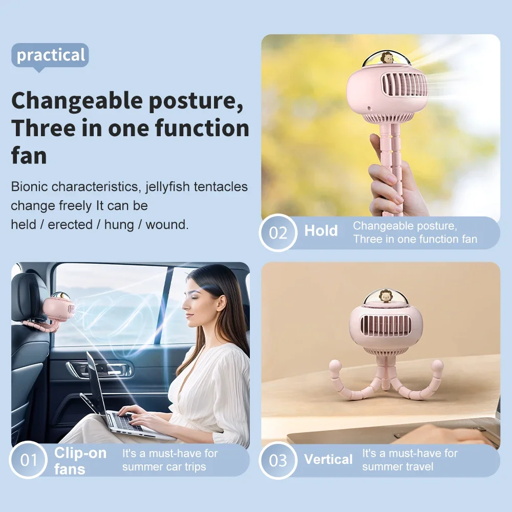 Stroller Fan, 130° Auto Oscill - Oscillating Fan Clip บทวิจารณ์และราคา
