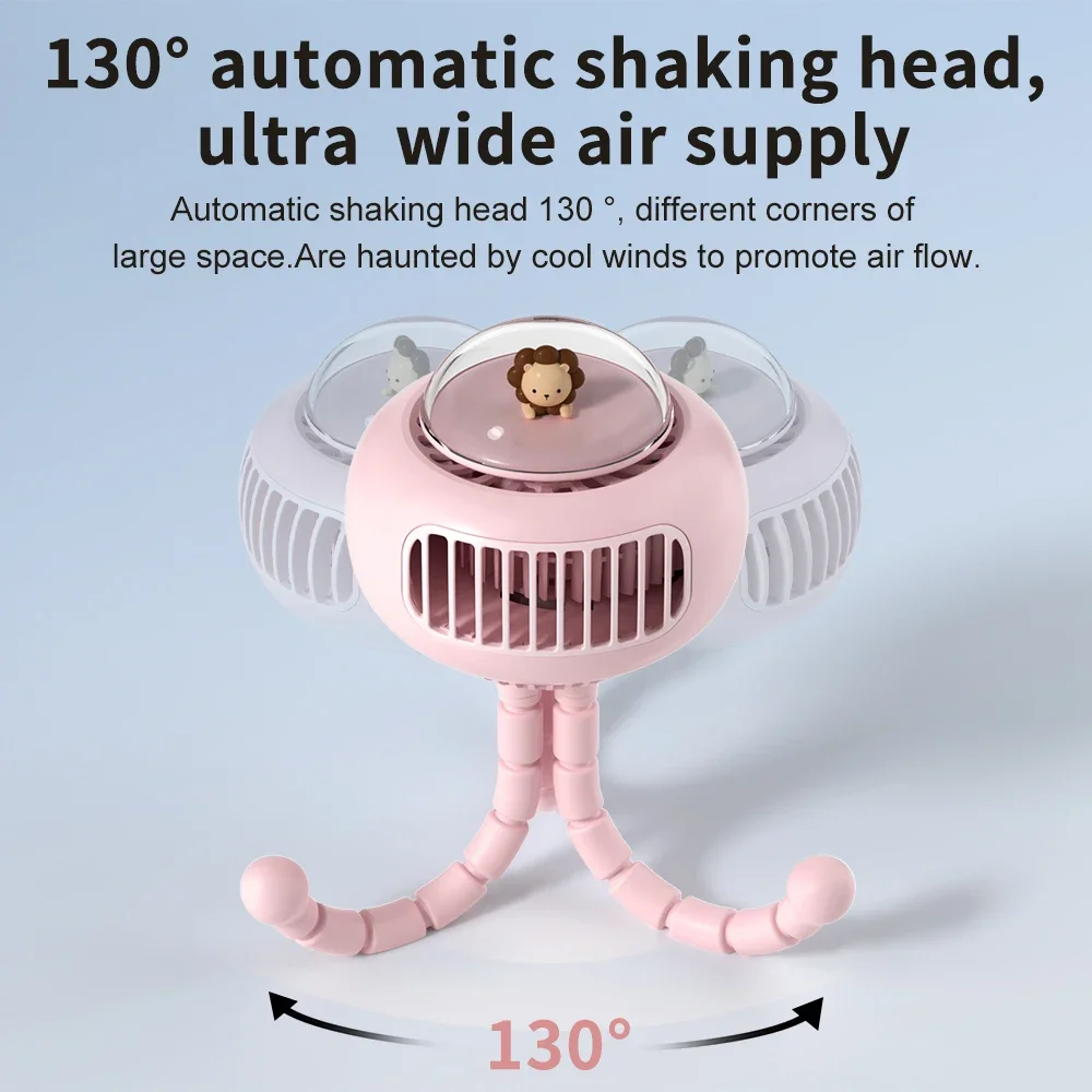 Stroller Fan, 130° Auto Oscill - Oscillating Fan Clip บทวิจารณ์และราคา